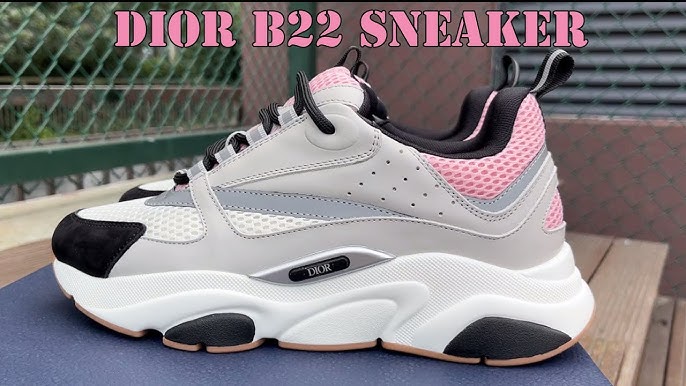 CRAZY SNEAKER!! REP DIOR B22 SNEAKER White And Pink UNBOXING & On