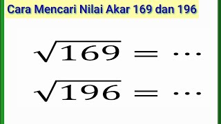 Akar dari 169