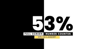 Full Screen Number Counter | HTML CSS & JAVASCRIPT