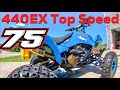 Big Bore 400EX - 440EX Top Speed Test. Showcasing Custom, Handmade Brakes Lines From Core Moto