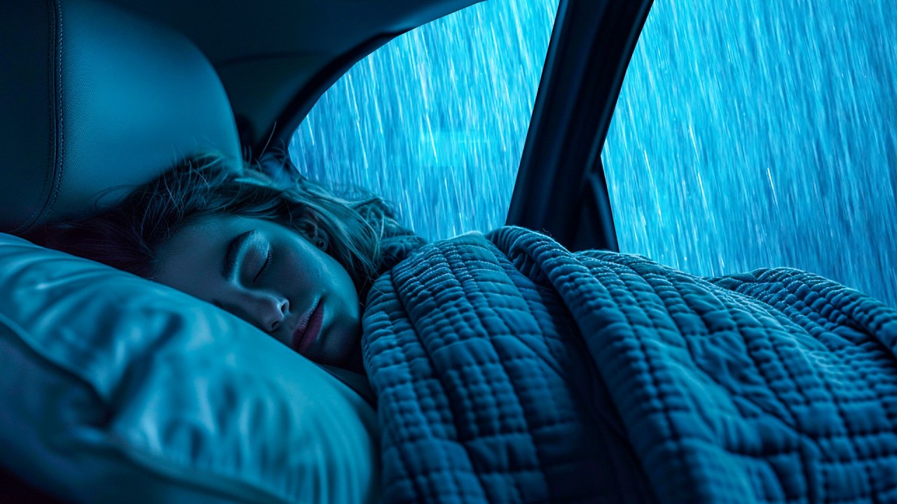 3 Минуты для Спокойствия и Быстрого Сна под Дождь в Машине Ночью