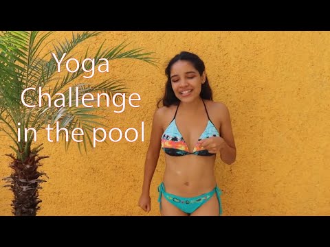 Yoga challenge in the pool