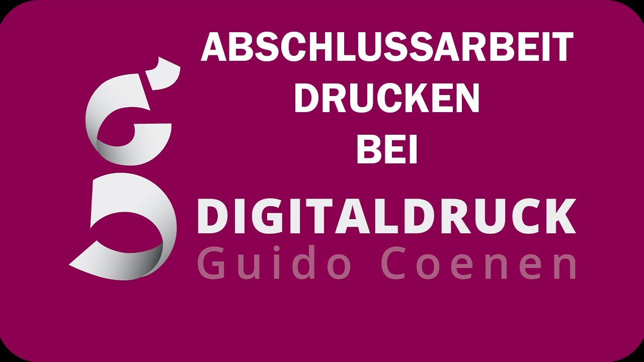 Abschlussarbeit Drucken In Munchen Bachelorarbeit Masterarbeit Binden Gc Digitaldruck Youtube