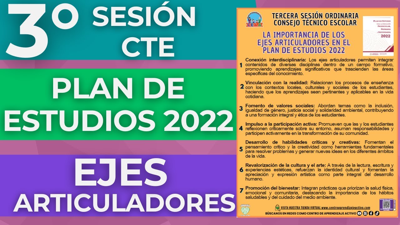 CEAA RESUMEN Plan de Estudios 2022 y los Ejes Articuladores Tercera