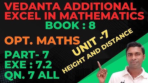 Qn. 7ab | Exe: 7.2 | Find the height of kite  |Solution of Right angled triangle |opt math |vedanta