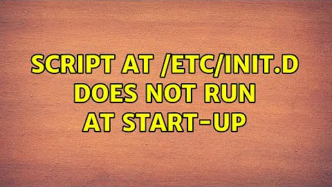 Ubuntu: Script at /etc/init.d does not run at start-up