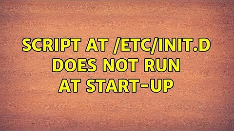 Ubuntu: Script at /etc/init.d does not run at start-up