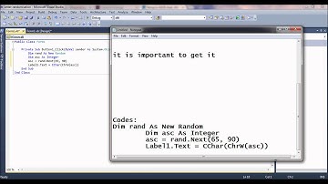 Generating random letters in VB 2010