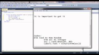 Celebrity Generating random letters in VB 2010 Profile