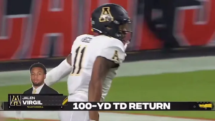 App State 100 Yard Kick Return TD vs Miami | 2021 College Football