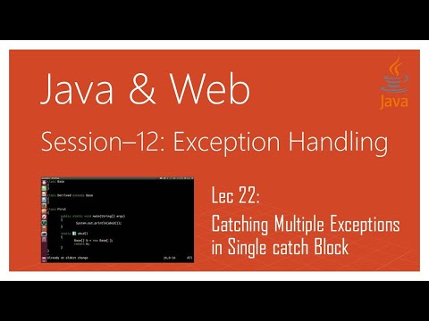 Exception Handling in Java |#22 | Catching Multiple Exceptions in Single catch Block in Java