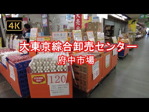4K【大東京綜合卸売センター】【府中市場】ぶらぶら散歩【日本のコストコ？】【昭和の雰囲気を残す昔ながらの市場】【マツコ有吉の怒り新党で錦鯉が食べた初たまご】【店撤退跡はシャッターor飲食店】