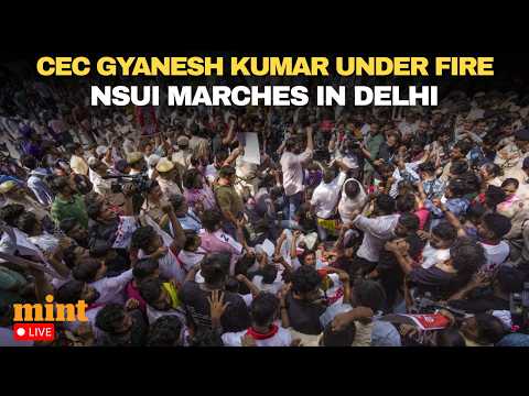 LIVE: NSUI Protest Targets CEC Gyanesh Kumar Amid ‘Vote Chori’ Row in Delhi