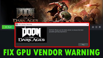 How To Fix GPU Vendor Warning Error In DOOM: The Dark Ages | #doomthedarkages