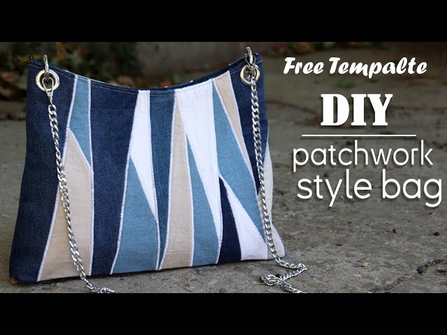 DIY Patchwork Sewing Tote Bag Zipper Design Making at home by own