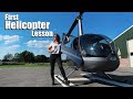 First helicopter lesson    robinson r44