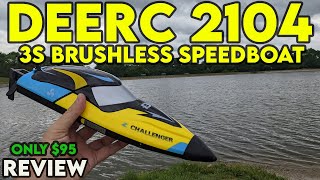 DEERC 2104 Brushless 3s 35mph RC Speedboat Review