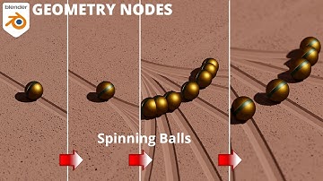 Spinning Spheres Abstract Motion Graphics Created With Geometry Nodes | Blender Tutorial