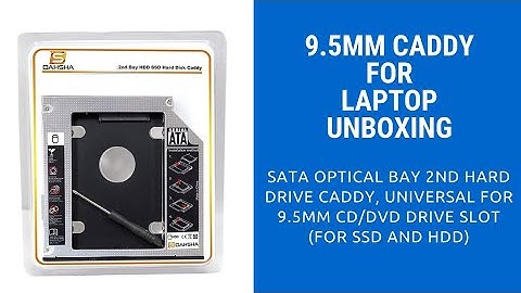 SATA Optical Bay 2nd Hard Drive Caddy, Universal for 9.5mm CD/DVD Drive Slot (for SSD and HDD)