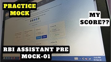 RBI Assistant 2022 Prelims Mock 01 | PRACTICE MOCK | My Score?