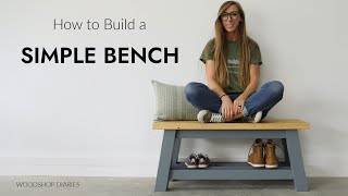 How to Build a Simple Bench with Shelf for Shoes