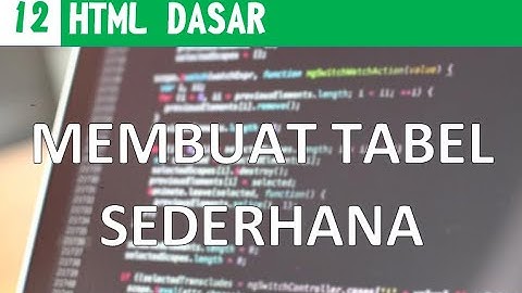 HTML Dasar || Membuat Tabel Sederhana #html5 #vscode #catatanofficial