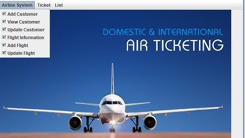 Airline Ticket Reservation Project in JAVA