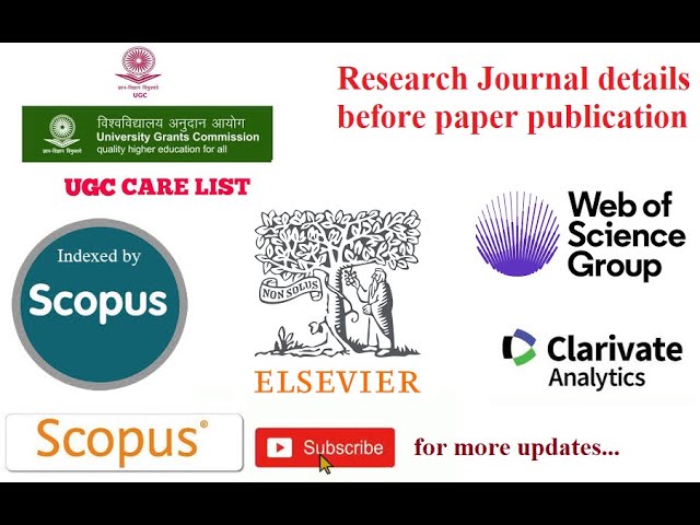 UGC CARE, Scopus, SCI Web of Science Journal list, How to find journal, How to Search SCI journal? - YouTube