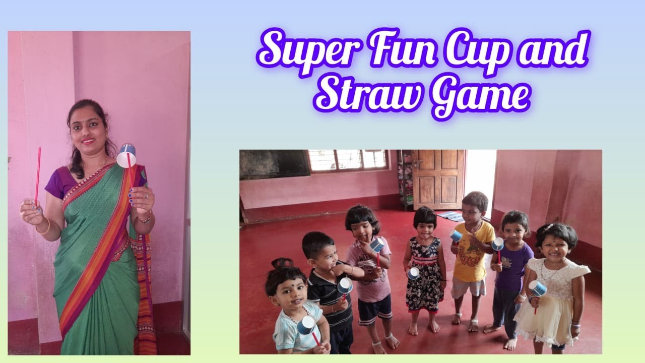 Super Fun Cup and Straw Game @ Ujire & Belthangady School children.