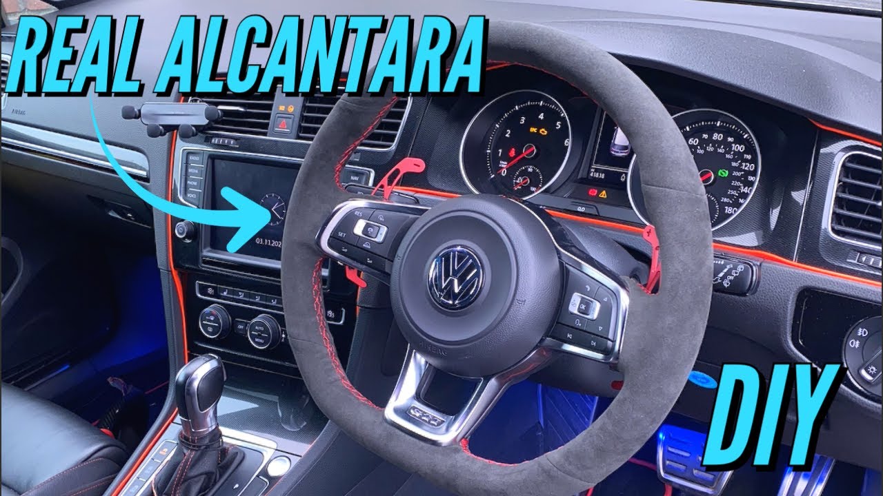 Alcantara steering wheel wrap : r/JettaGLI