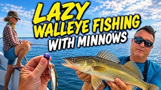 LAZY WALLEYE FISHING WITH MINNOWS Lake Erie Jigging
