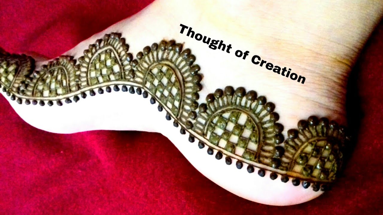 Half Mandala Leg Mehndi Design Easy Simple Henna Mehendi Pattern