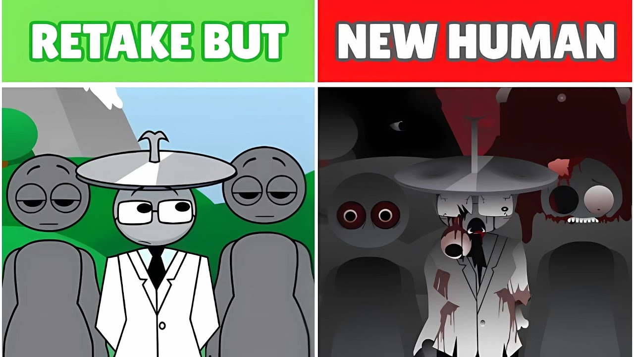 Sprunki Retake Reimagined: New Human Forms (Normal vs Horror) - YouTube