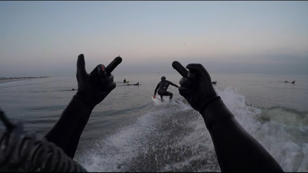 Surfing Monmouth Beach 111616 YouTube