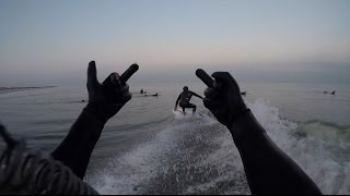 Surfing Monmouth Beach 11-16-16