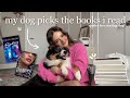 My dog picks the books i read  spoiler free reading vlog