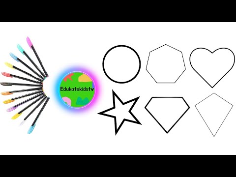 Learn shapes colour, Educational video for kids  2d shapes drawing  preschool learning toddler126