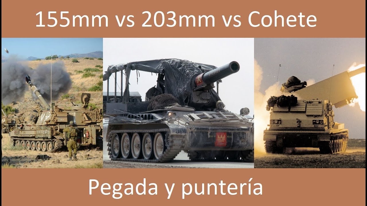 155mm vs 203mm vs Cohete - Pegada y puntería