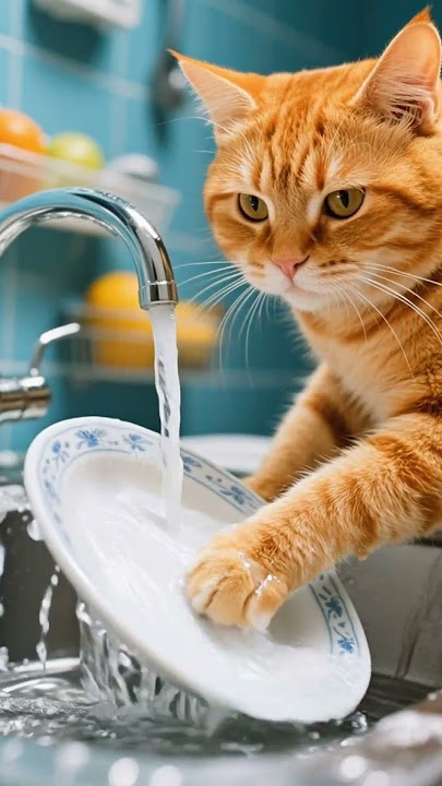 Download lagu Dish Duty with Chonky! π½οΈπ±π§Ό #OrangeCat #FatCat #DishWashingCat #CatWashingDishes #ChonkyCat