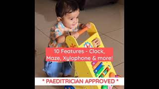 Activity Walker: Safe Wooden Push Walker for Kids                       #homeschooling #shumeetoys