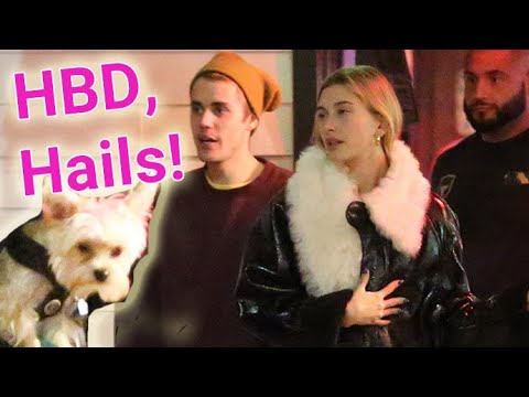 Hailey Baldwin And Justin Bieber Celebrate Her 23rd Birthday At Dinner With Their Dog