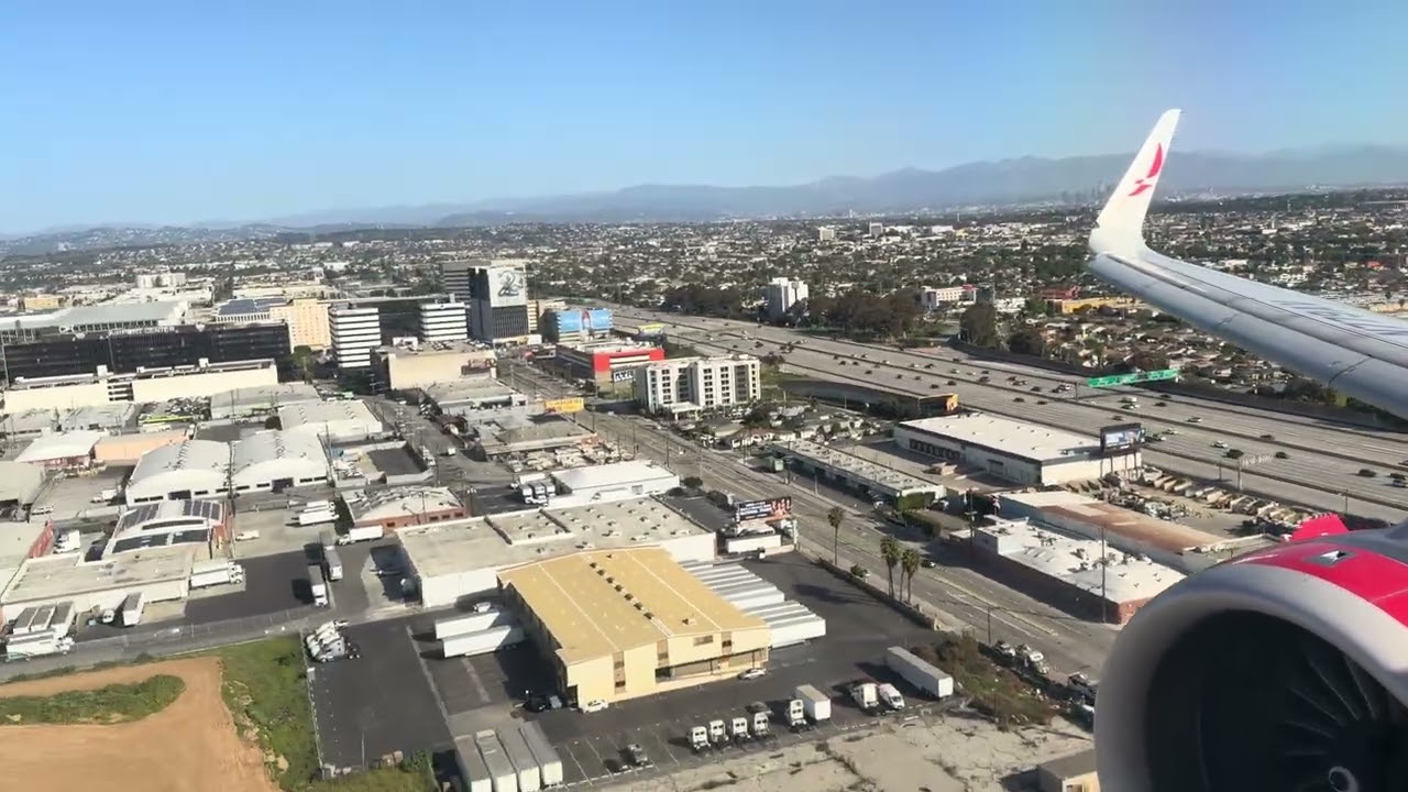 Avianca A320-251N (N779AV) approach and landing into Los Angeles intl. airport from Guatemala City. 