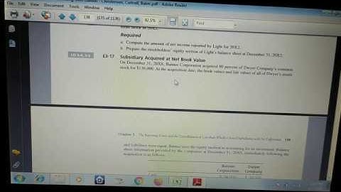 Advanced Financial Accounting 1 Week 3 Assignment No. 3: E 3-17