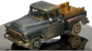 Matchbox 57 GMC Stepside Custom (layered chipping technique)