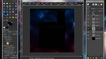 How to create a space youtube background in GIMP