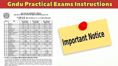 Gndu Practical Exams Instructions 😱🔥 BA / Bsc 1st , 3rd & 5th Semester | Gndu Exam News Today