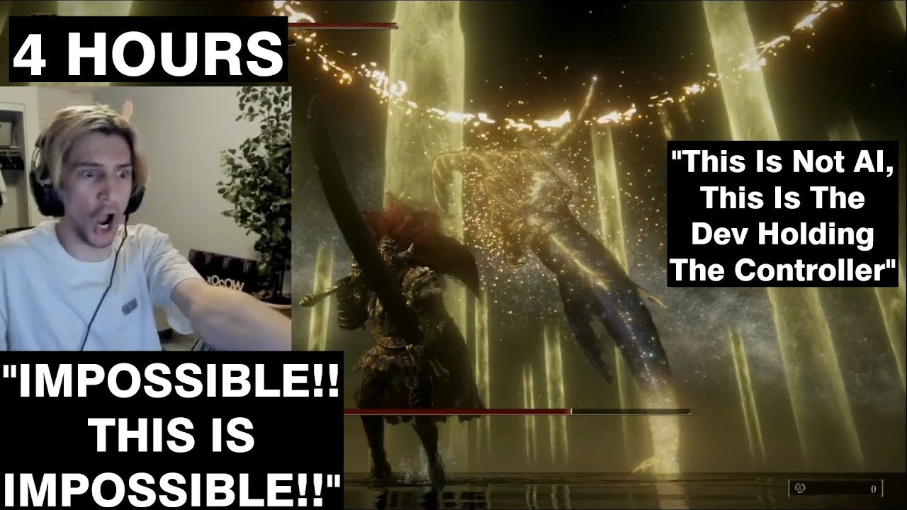 xQc Vs Radagon & Elden Beast Boss Fight - Elden Ring