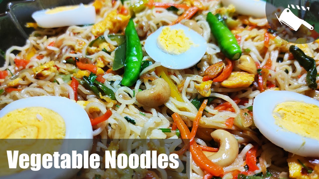 Vegetable Noodles With Egg Bangla Cooking House YouTube