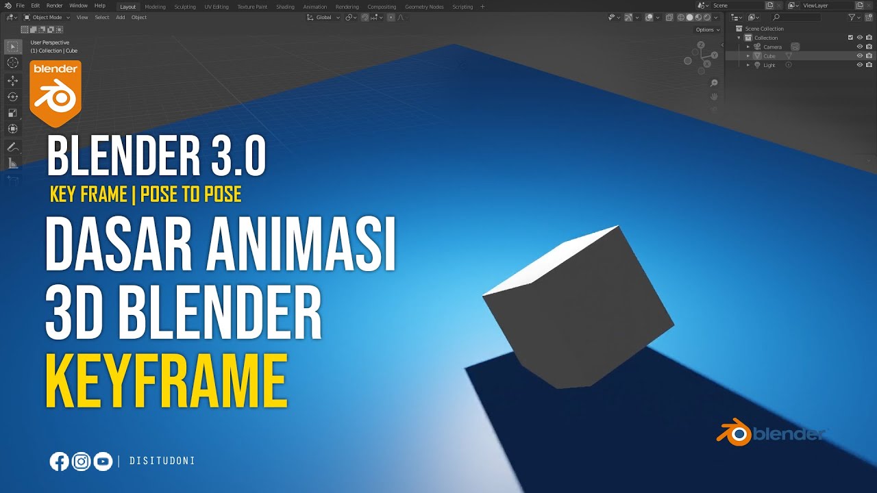 DASAR ANIMASI BLENDER | BASIC ANIMASI BLENDER - YouTube