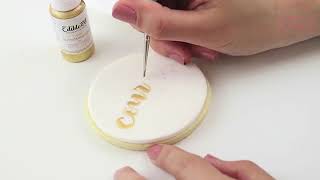 Metallic Glamorous D Edible Art Paint By Sweet Sticks